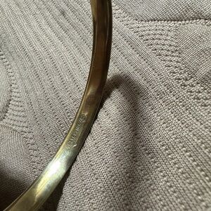 Vintage Gold tone Bangle Bracelet Silver 925
